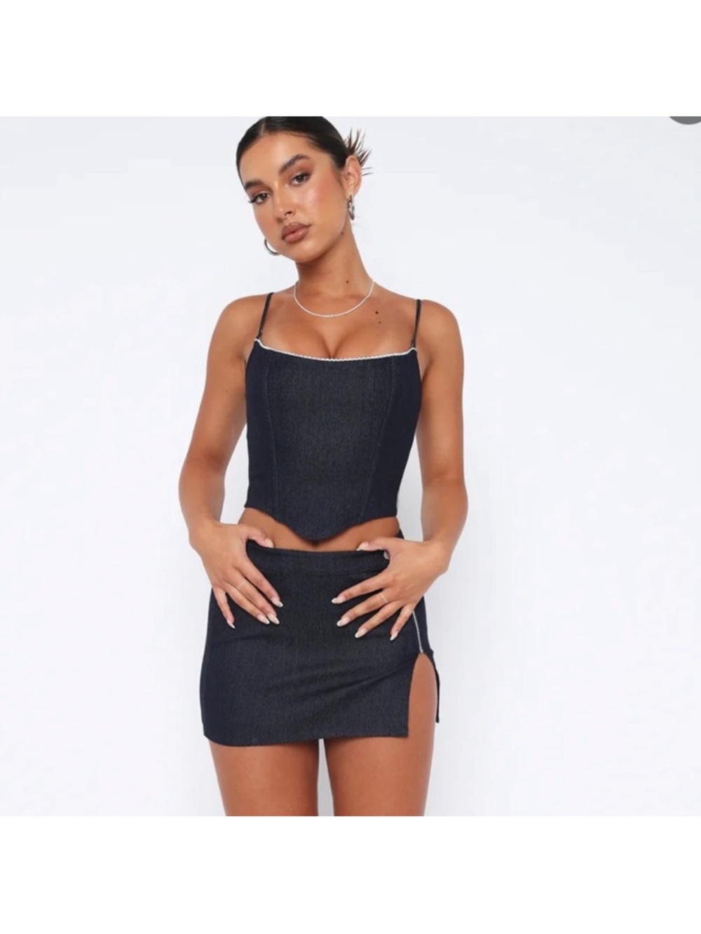 Whitefox Botique Denim Corset Top